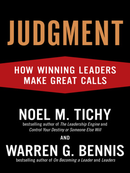 Bennis Warren G. - Judgment: how winning leaders make great calls