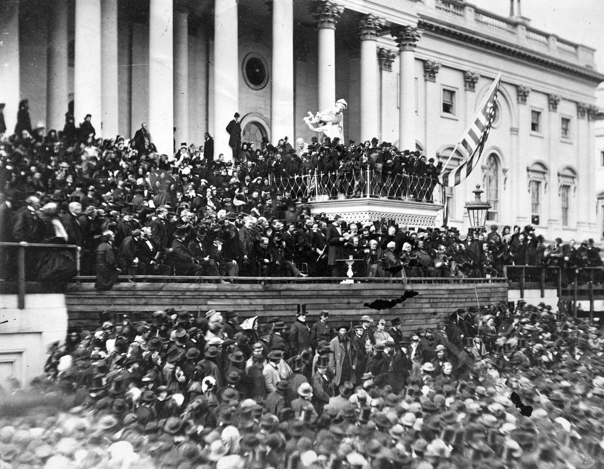 President Abraham Lincoln delivering his second inaugural address March 4 - photo 3