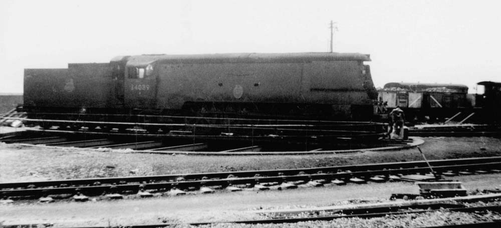 34089 602 Squadron before being rebuilt on the turntable at Dover shed in July - photo 6