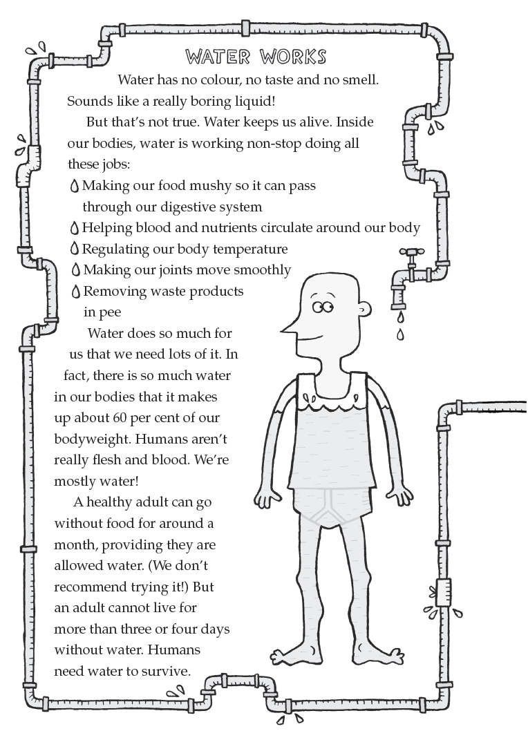 A SWEATY JOB Water goes into our bodies in the form of food and drink Water - photo 10