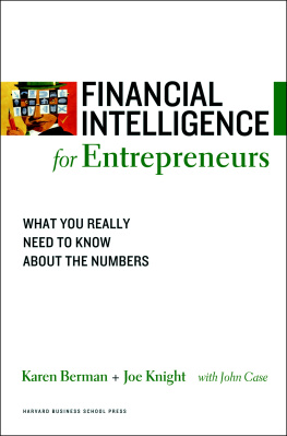 Berman Karen Financial Intelligence for Entrepreneurs: What You Really Need to Know About the Numbers