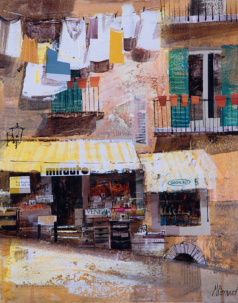 Village Shop Cinque Terre Mixed media on mountboard 42 x 35 cm 16 x 14 in - photo 2