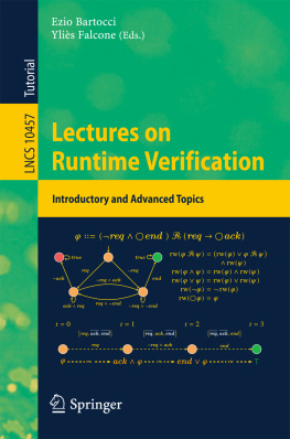 Bartocci Ezio. - Lectures on Runtime Verification: Introductory and Advanced Topics