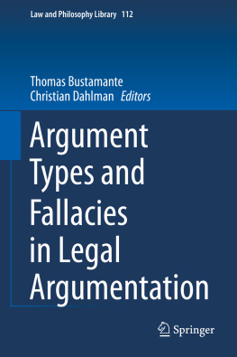 Bustamante Thomas da Rosa de - Argument Types and Fallacies in Legal Argumentation