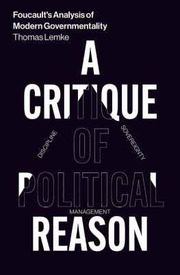 Butler Erik Foucaults analysis of modern governmentality: a critique of political reason