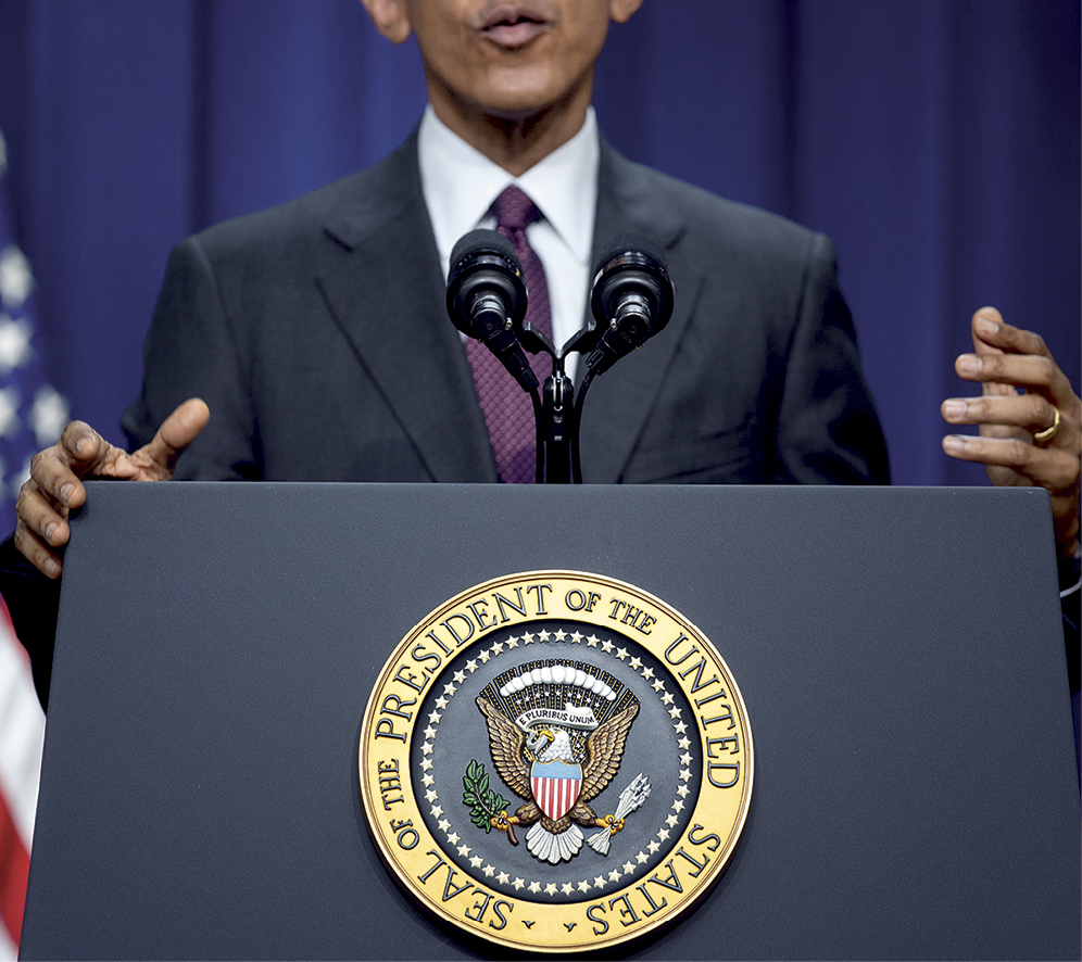 President Obama tapes his weekly address in the Diplomatic Room of the White - photo 14