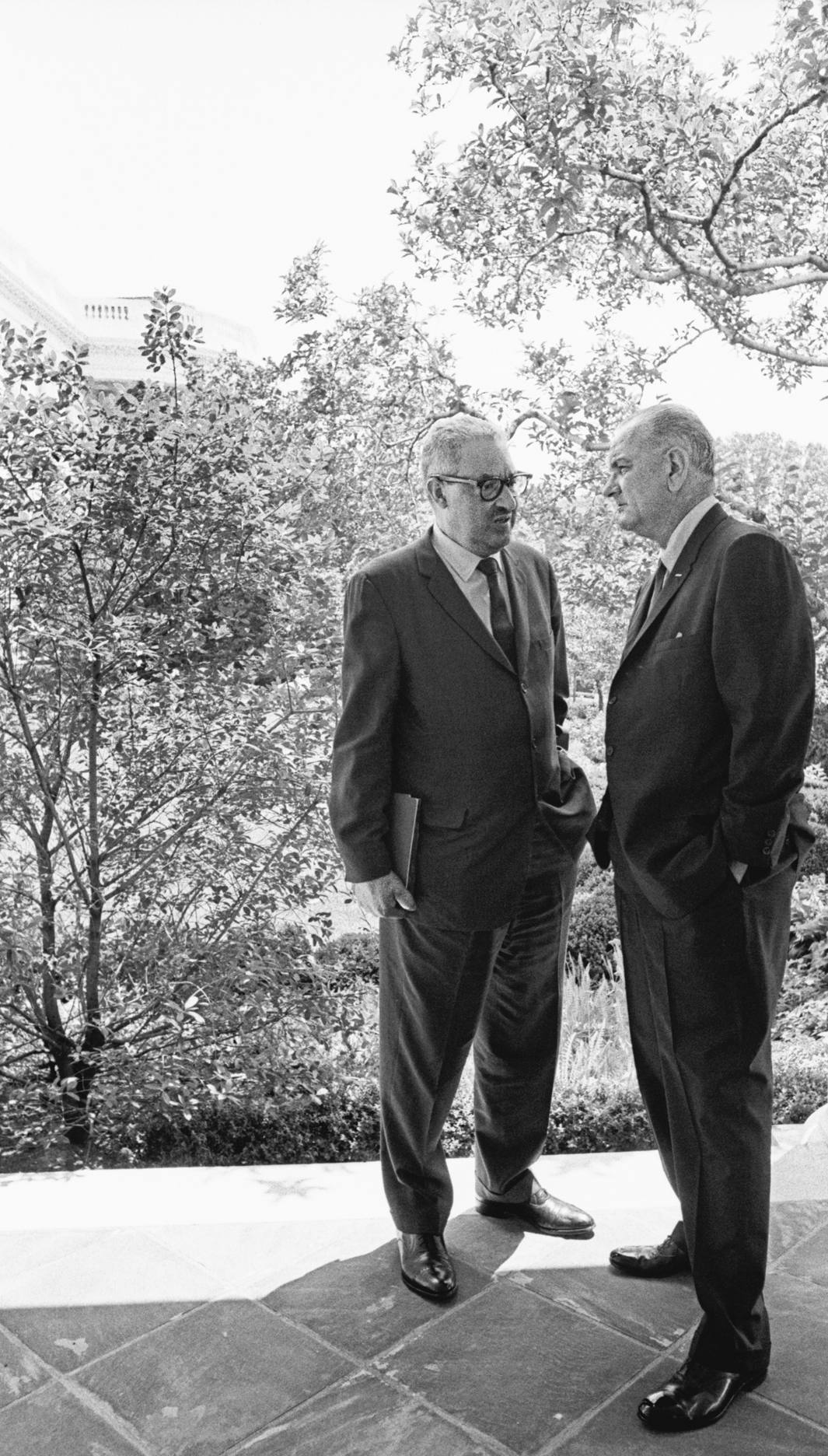 Johnson and Marshall prepare to meet the press on the day of the historic - photo 7