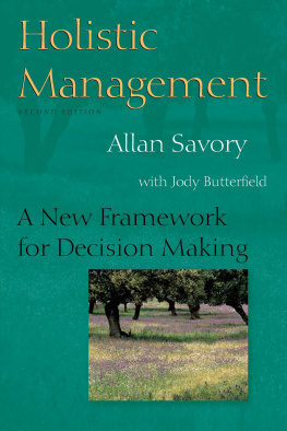 Butterfield Jody - Holistic management a new framework for decision making