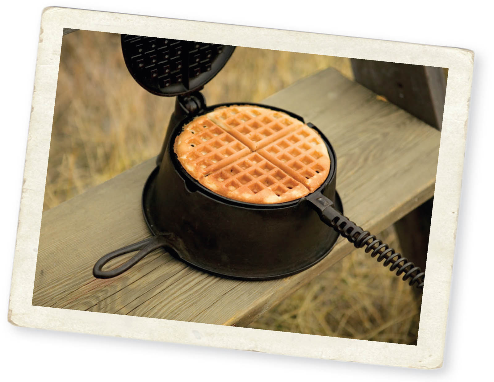 Old-fashioned waffle irons were designed for use with wood cookstoves by - photo 11