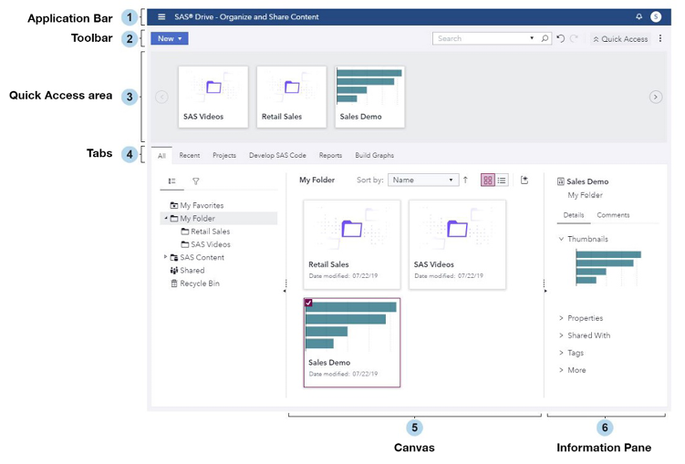 SAS Drive is available from the Applications menu in the upper left The - photo 5