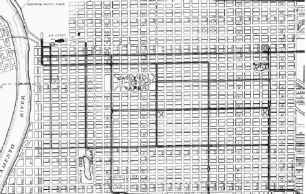 This 1936 map shows Sacramentos central city and streetcar lines J and K - photo 2