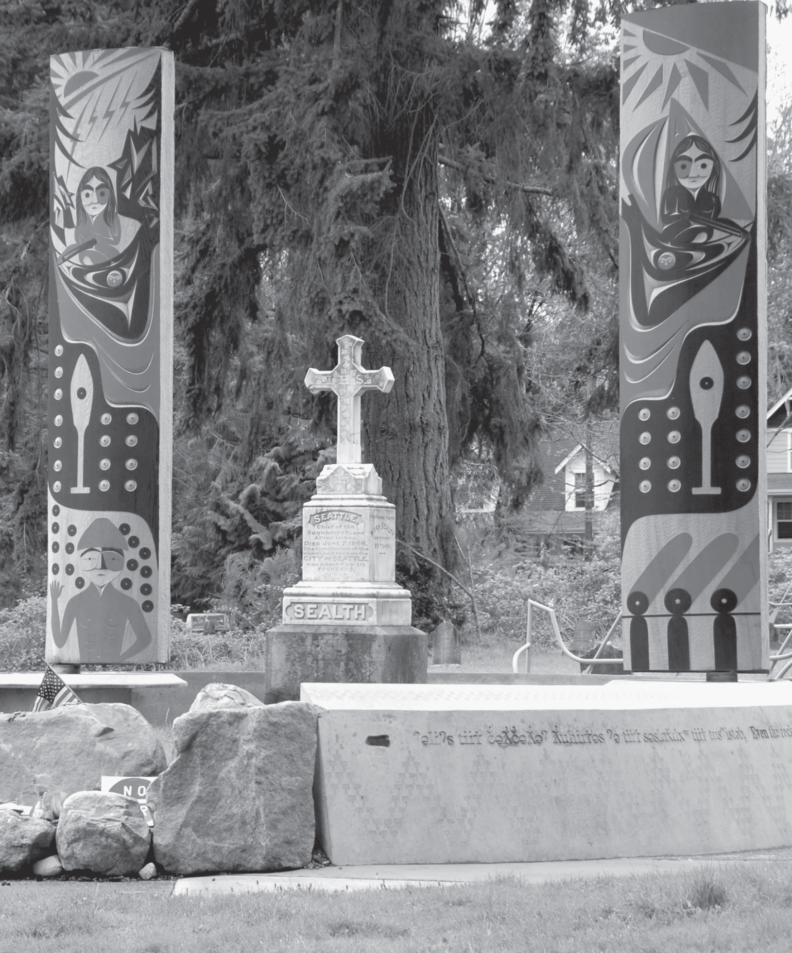 Seattles burial site at Suquamish The story poles carved by Squaxon tribal - photo 10