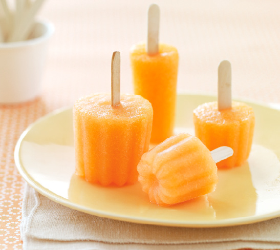 cantaloupe ice pops cantaloupe ice pops Cantaloupe is a mild-flavored - photo 4