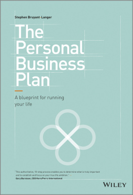 Bruyant-Langer - The personal business plan a blueprint for running your life