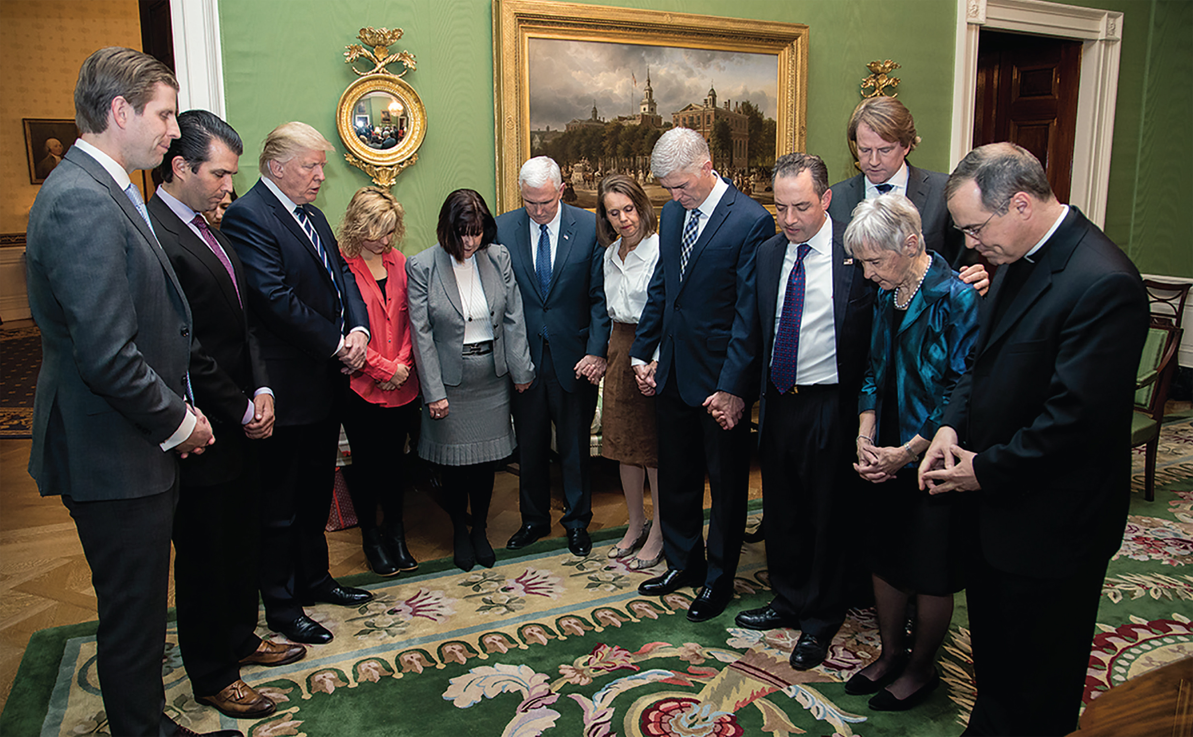 January 31 2017 Pausing in prayer after announcing the nomination of Judge - photo 8