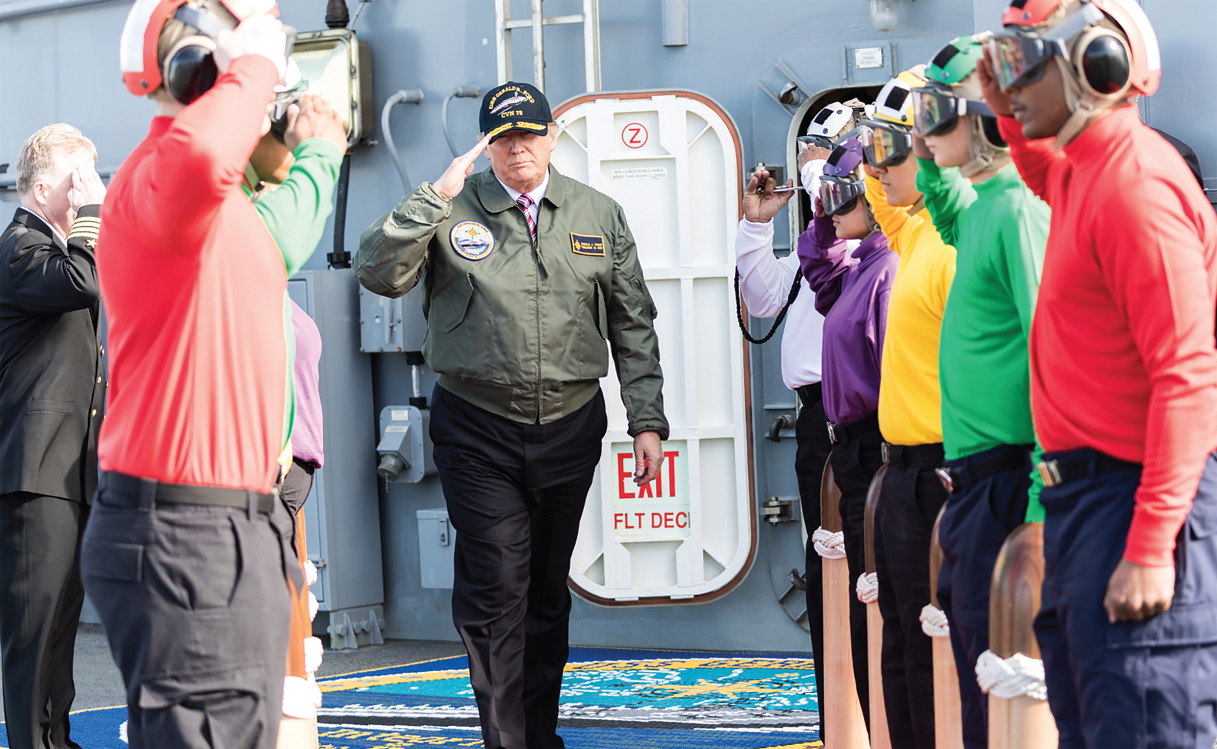 March 2 2017 Saluting sailors before boarding Marine One Shealah Craighead - photo 13