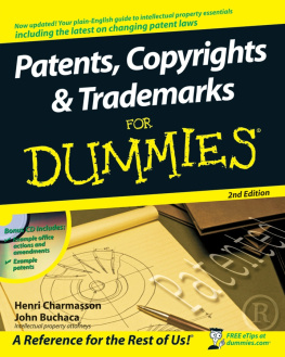 Charmasson - Patents, Copyrights & Trademarks For Dummies