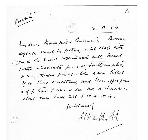 One of SISs founding documents the letter of 10 August 1909 from Admiral - photo 2