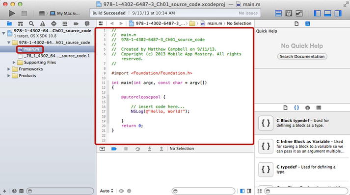 Figure 1-4 Editing mainm When you do this you will see code that looks a - photo 4