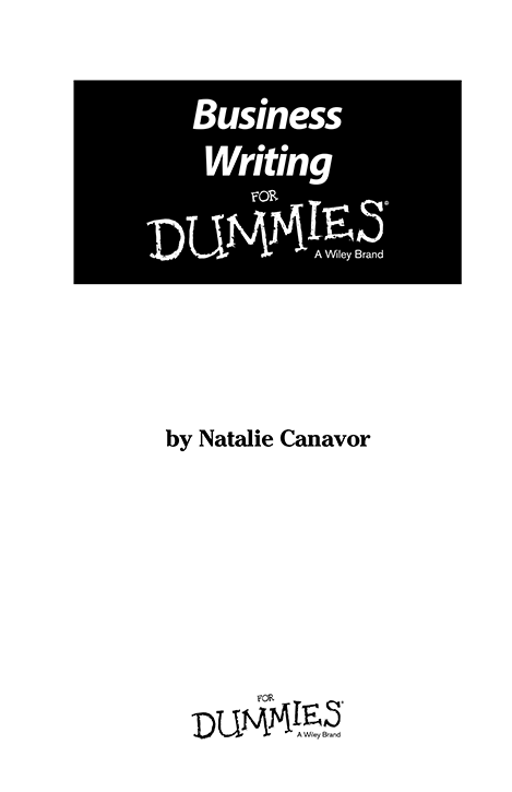 Business Writing For Dummies Published by John Wiley Sons Ltd The Atrium - photo 13