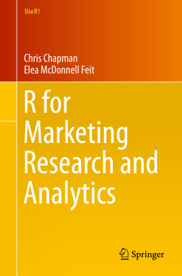 Chapman Chris R for Marketing Research and Analytics