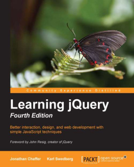 Chaffer Jonathan - Learning jQuery: better interaction, design, and web development with simple JavaScript techniques