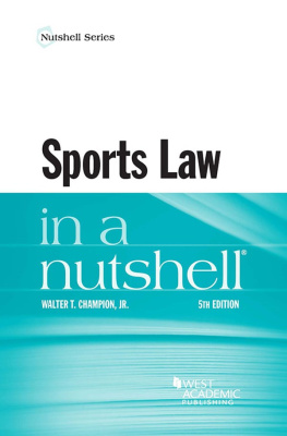 Champion - Sports Law in a Nutshell