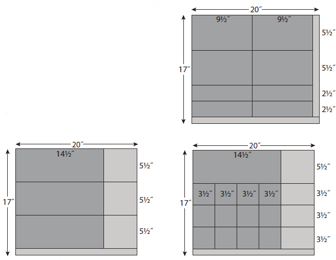 Cutting for black-with-white print BINDING Cut 4 strips 2 WOF for double-fold - photo 3