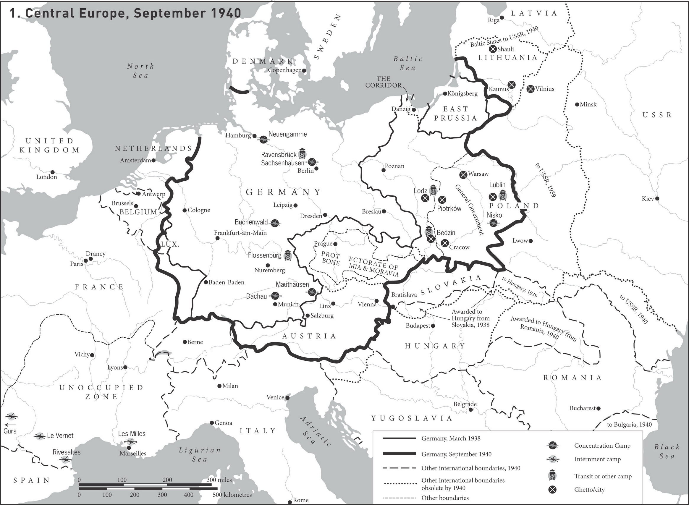 Central Europe September 1940 The Limit of German Occupation of Europe - photo 3