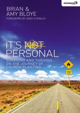 Bloye Amy - Its personal: surviving and thriving on the journey of church planting