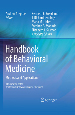 A. Steptoe - Handbook of Behavioral Medicine