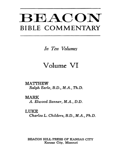 EDITORIAL BOARD A F Harper PhD DD Chairman Ralph Earle BD MA - photo 2