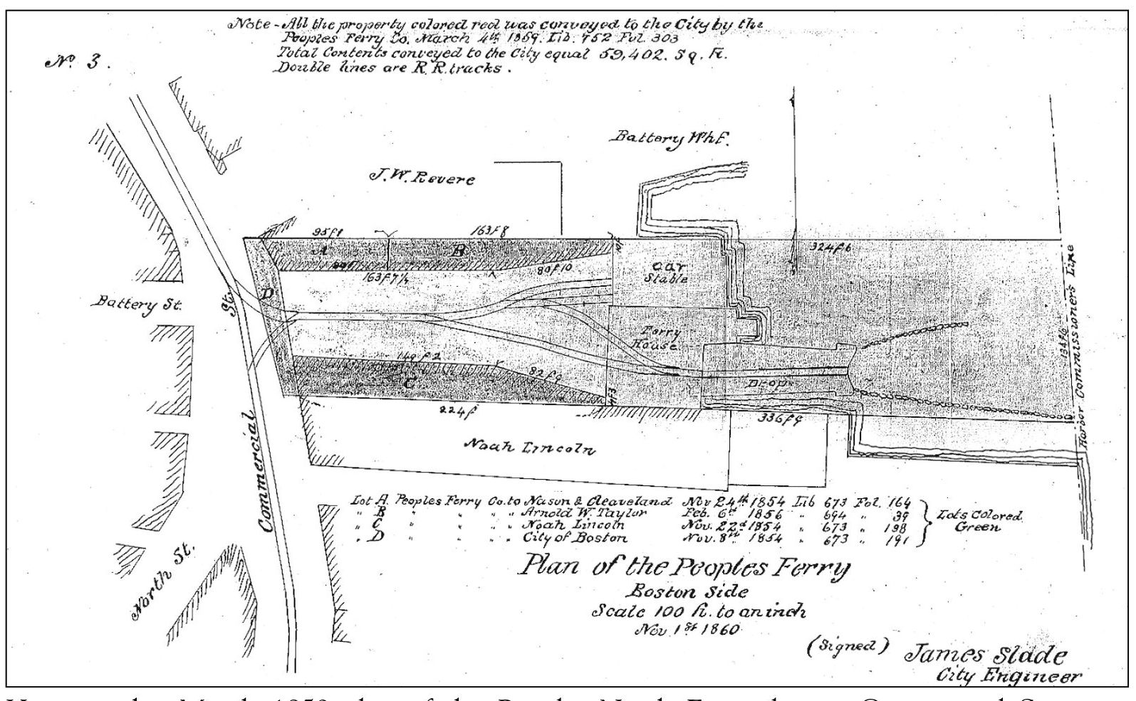 Here in this March 1859 plan of the Peoples North Ferry slip on Commercial - photo 3