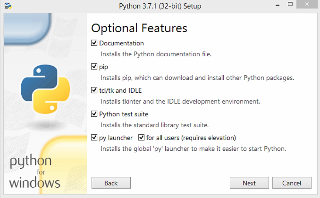 Click next Customize install location as CPython37 then click - photo 2