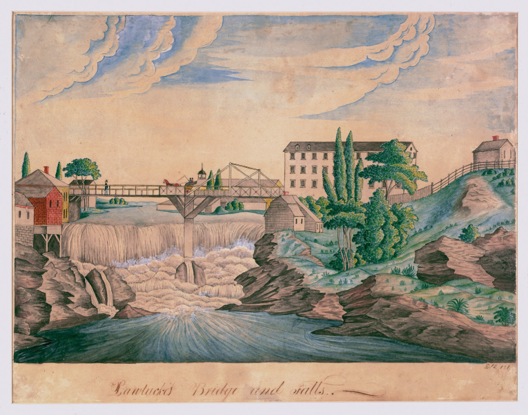 Pawtucket Bridge and Falls anon c 1810 Rhode Island Historical Society - photo 2