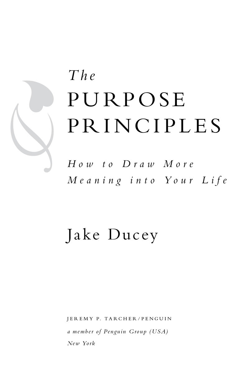 The Purpose Principles How to Draw More Meaning into Your Life - image 2