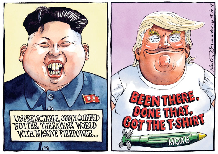 Two gifts to cartoonists the North Korean and US leaders continue to provoke - photo 8