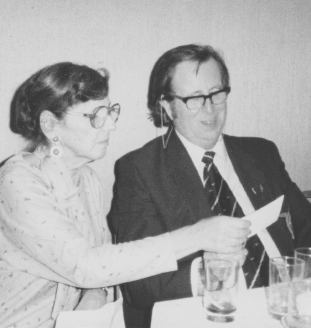 Bryan Morgan with Elizabeth Harrison secretary of the RAFES taken in 1985 - photo 24