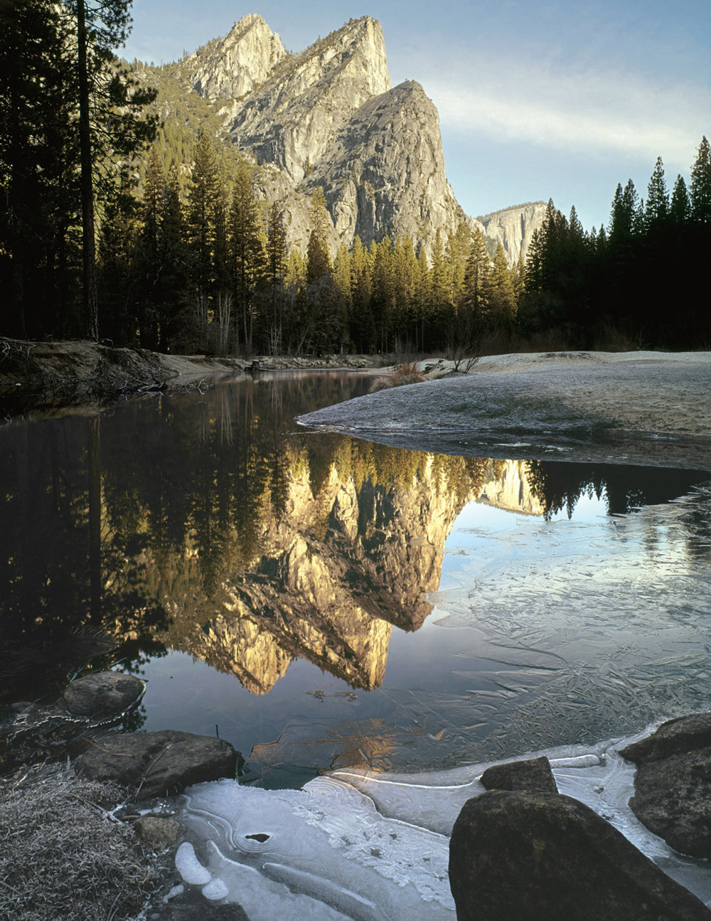 This early March view taken somewhat west of the Sentinel Bridge shows frost - photo 16