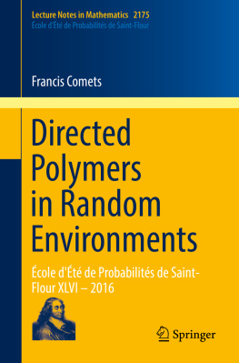 Comets - Directed Polymers in Random Environments: École dÉté de Probabilités de Saint-Flour XLVI - 2016