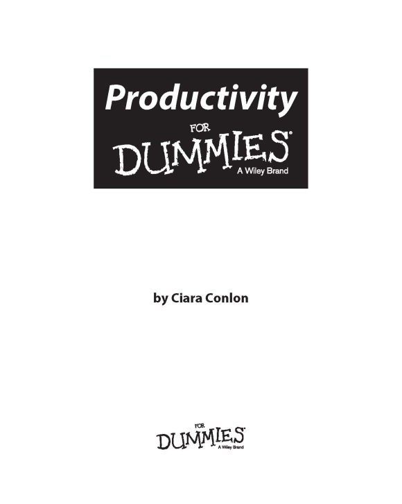 Productivity For Dummies Published by John Wiley Sons Ltd The Atrium - photo 2