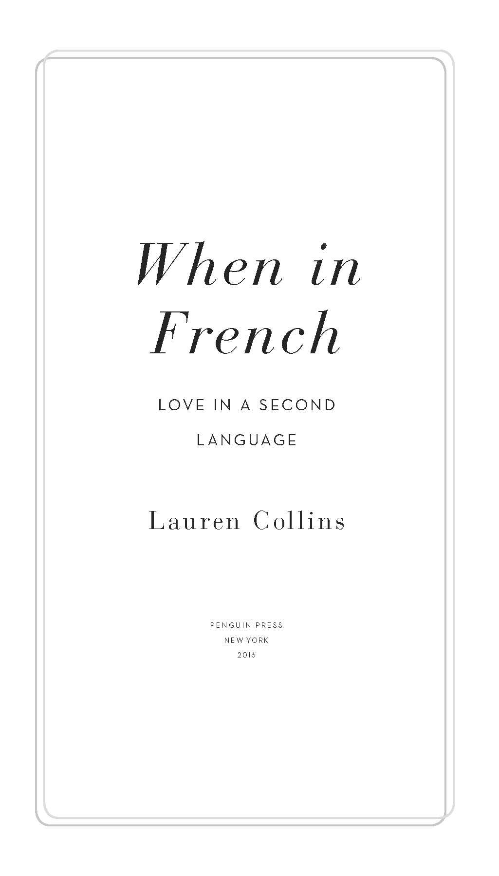 When in french Love in a Second Language - image 2