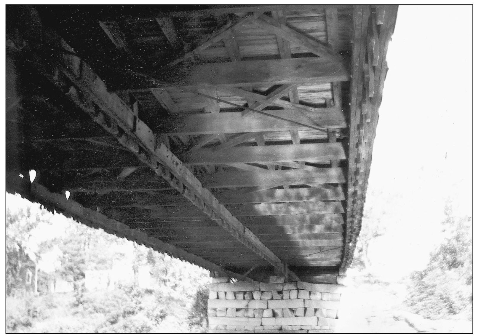 This rare view shows the floor framing of North Turner Toll Bridge Maine DOT - photo 7