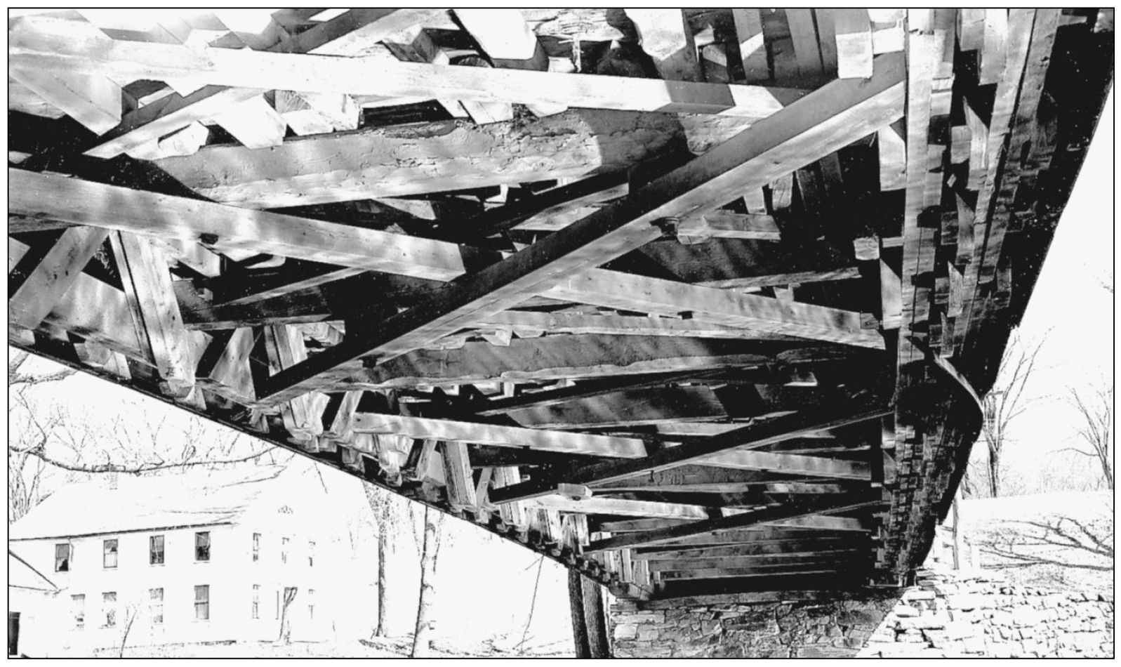 A view underneath the old Henry Bridge shows its floor system which was - photo 10