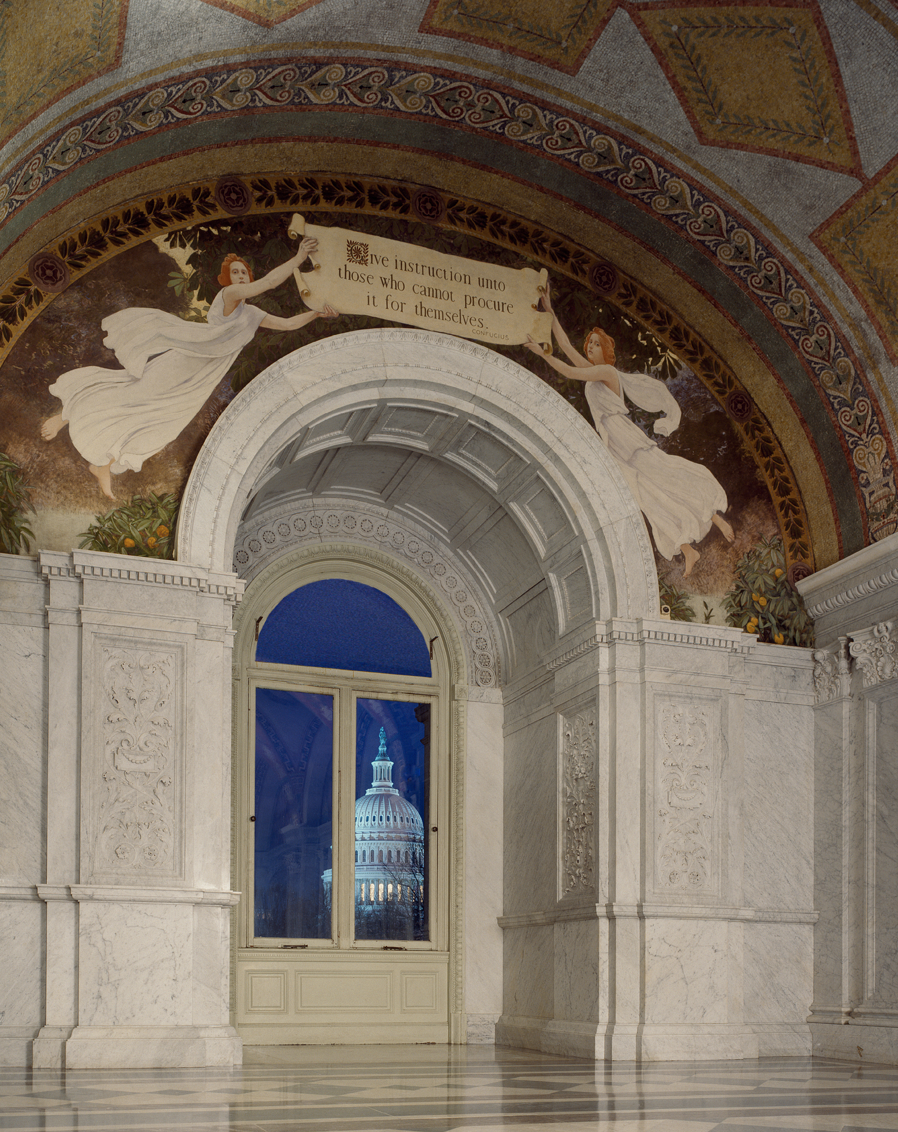 1 View of the US Capitol at sunrise from a window in the North Corridor of - photo 3