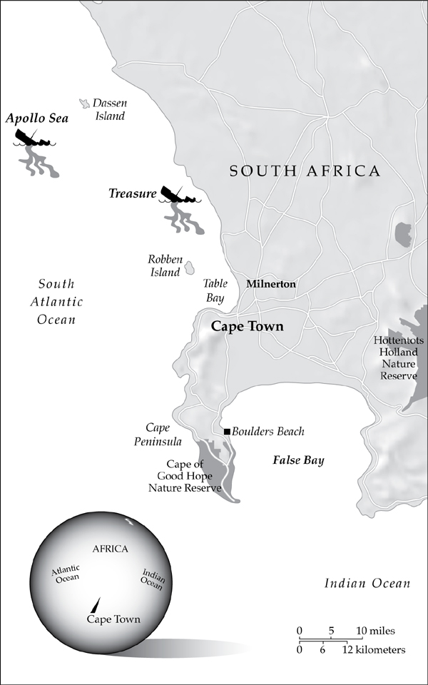 Locations between Dassen and Robben Islands where the iron-ore carriers - photo 4