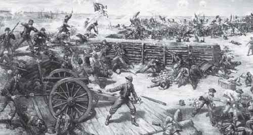 The gallant defense of the small garrison at an unfinished Confederate - photo 8