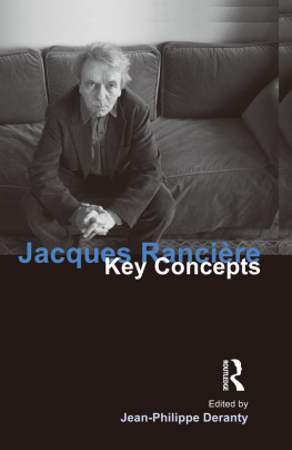 Deranty - Jacques Rancière key concepts