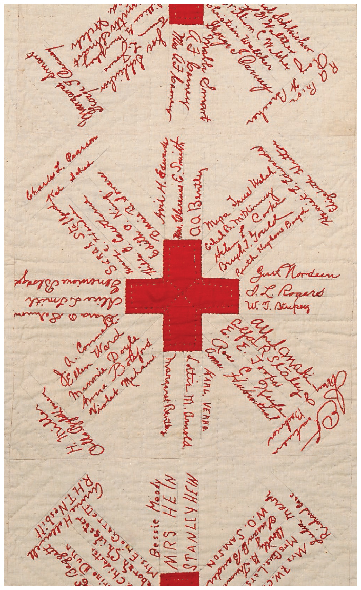 Photo by Mark Widhalm Detail of Red Cross signature quilt You can make your own - photo 2