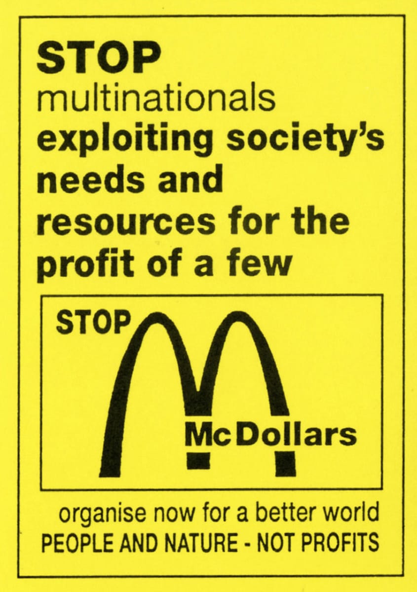 Sticker from the McLibel Support Campaign 2000 Anti-Nuclear Power sticker - photo 3